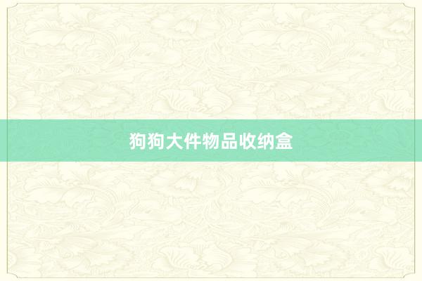 狗狗大件物品收纳盒